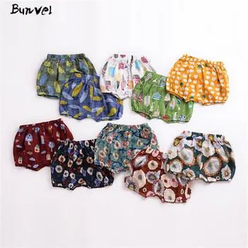 

bunvel Toddler Shorts Trousers PP Pants Clothes Floral Leaf Printed Kids Baby Costume For Baby Bloomers Casual Large PP Shorts t