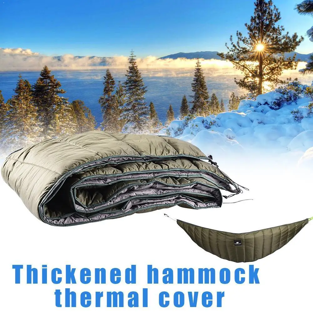 

Outdoor Hammock Sleeping Bag Ultralight Camping Hammock Underquilt Cotton Lazy Portable Bag Winter Warm Quilt Under Blanket K1U8