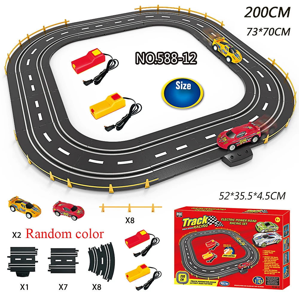 MGRC электрический трек гоночный 1:43 реальное Аналоговое кольцо сборка дорожки контроль ускорение конкурентоспособная трек игровой трек игрушечный автомобиль - Цвет: 588-12