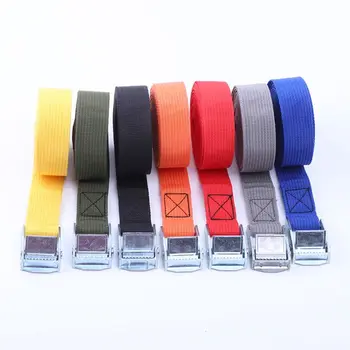 

Hot 1 Pc 2m Buckle Tie-Down Belt With Metal Buckle for Vehicle Car Motorcycle Bike Tow Rope Belt Auto Accessories 7 Colors