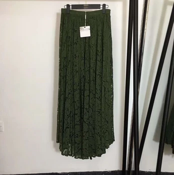 

2020 New Fashion Runway Va * Ladies Temperament Water-soluble Flower Lace Pleated Skirt S Size Waist 66 Length 98N375