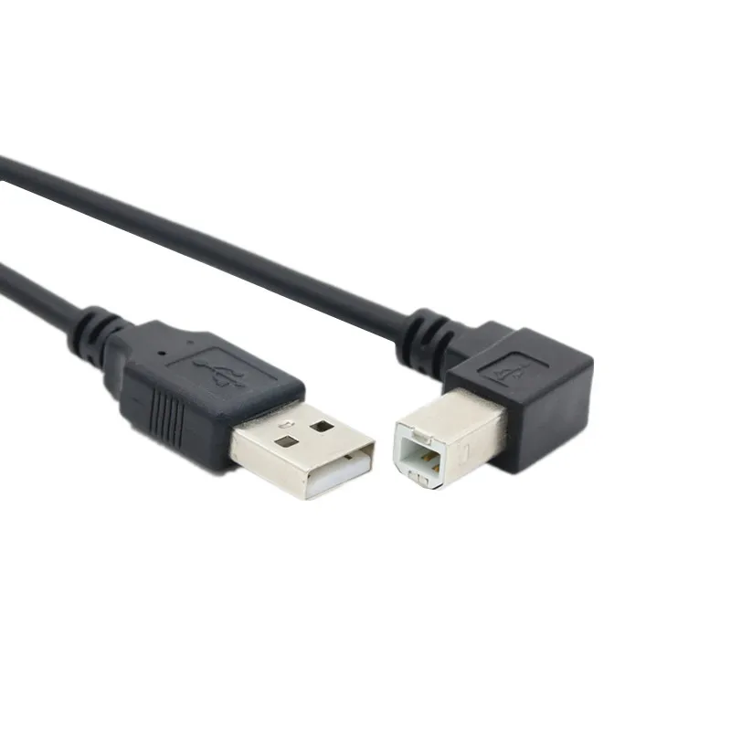 Right-Angle USB 2.0 A to B Printer/Scanner Cable (0.3m-1.5m)