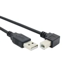 Right-Angle USB 2.0 A to B Printer/Scanner Cable (0.3m-1.5m) - 0.3m (Right)