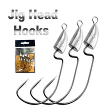 

OBSESSION 10pcs/Lot 5g 7g10g 14g Bullet Jig Head Carbon Steel Hook Weedless Offset Worm Fishing Hook Lure Texas Rigs Accessories