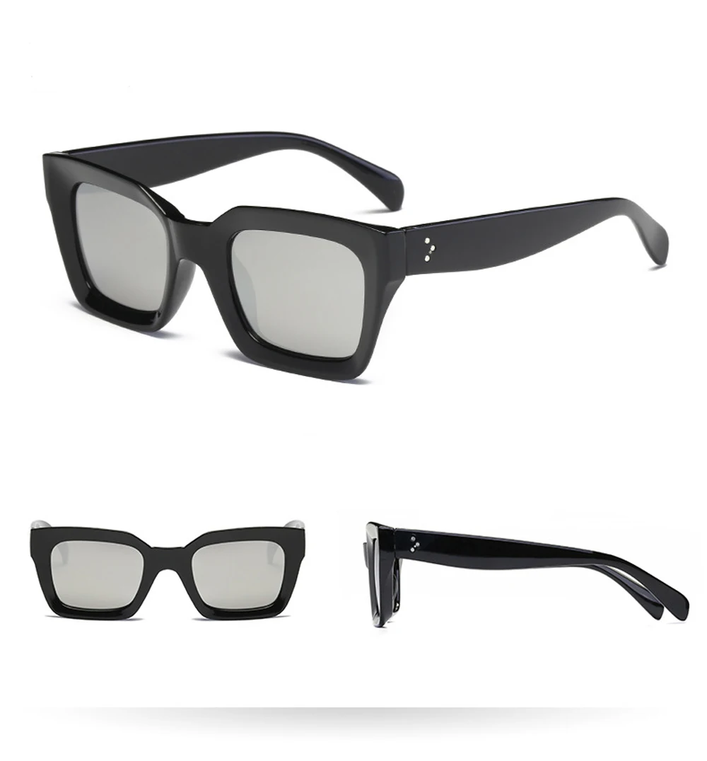 MUSELIFE 2025 New Square Cat Eye MEN Sunglasses Vintage Design Sun Glasses For Male Eyewear UV400
