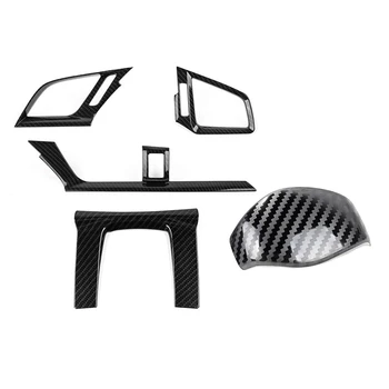

1 Set Abs Carbon Fiber Style Center Consoles Air Vent Wind Outlet Trims & 1Pcs Gear Shift Knob Protector Cover Sticker
