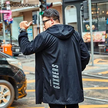

super Brand Big size Windbreaker Male Medium Length Money Autumn Men Coat Autumn Trend Loose Coat