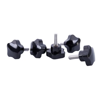 

M8x25mm Thread 40mm Star Head Screw On Type R Packing Screw Handle Pack of 5
