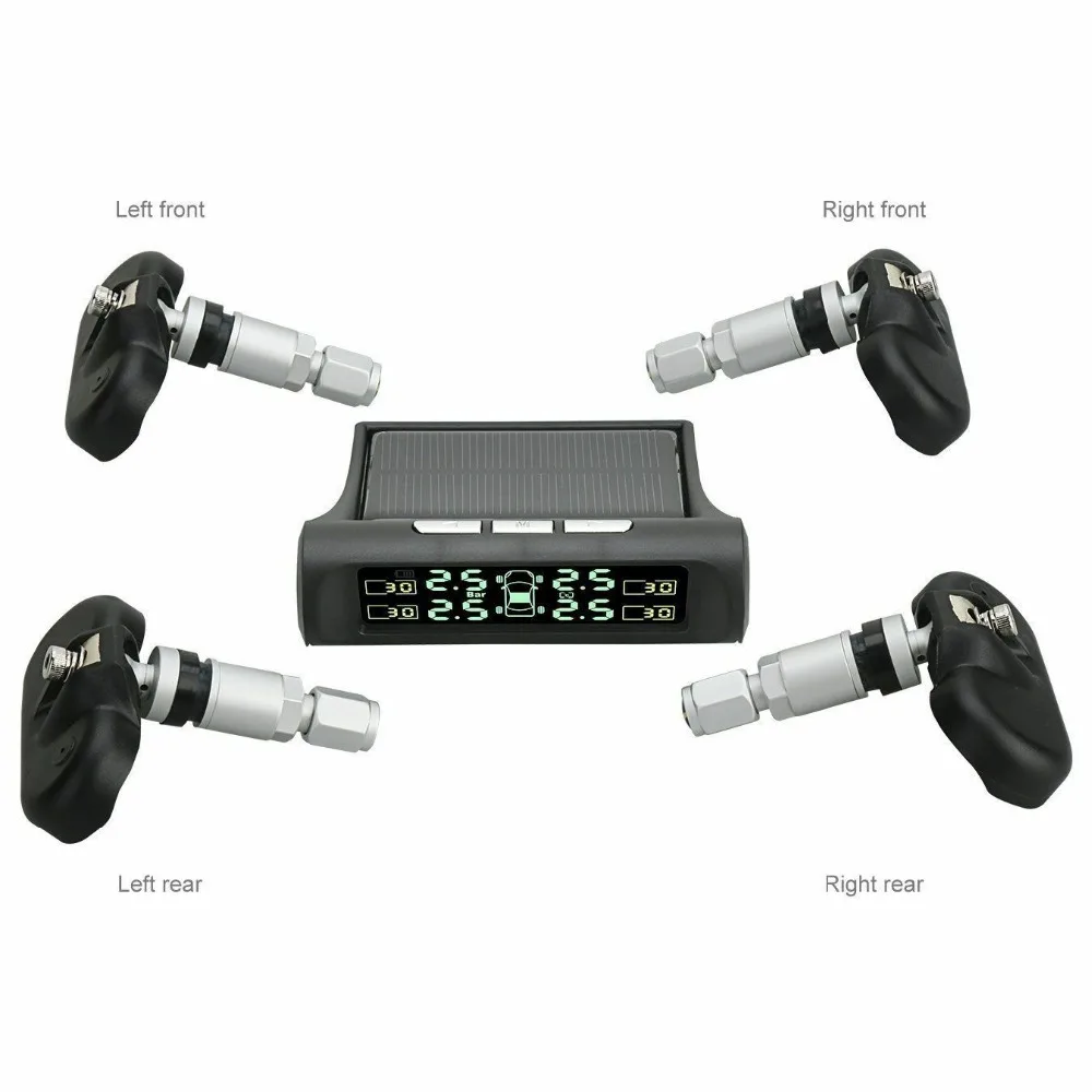 Авто TPMS система контроля давления в шинах Автомобильный дисплей внутренний/внешний Солнечная энергия Предупреждение предупреждение о температуре