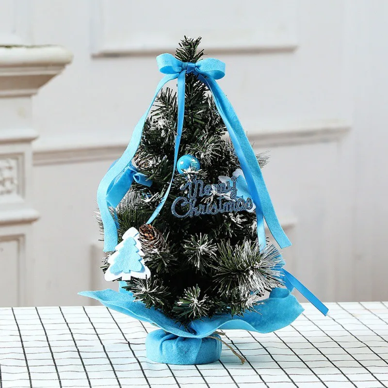 

New Year Holiday Christmas Tree Flower Mini Desktop Table Xmas Tree Decoration Party Ornament for Indoor Home Office Kids Gifts