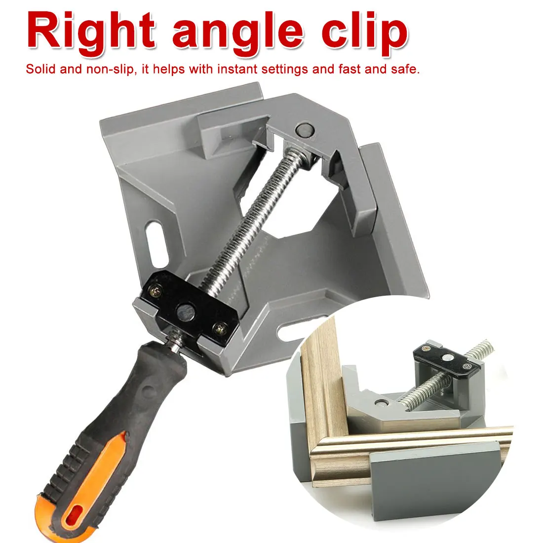 

Woodworking Frame Clip Aluminum Single Handle 90 Degree Right Angle Clamp Angle Clamp Right Angle Folder Tool