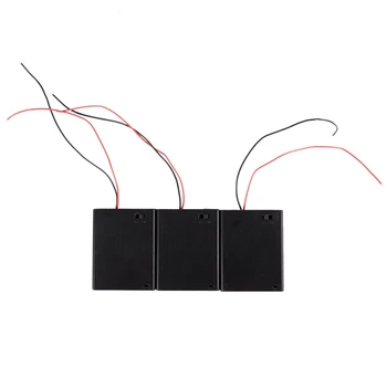 

3pcs ON/OFF Battery Holder Case Cell Box for 4 x 1.5V AAA Batteries