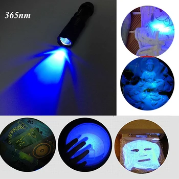 

Torch 365nm Camping Outdoor Sporting Emergent Lamp LED Flashlight Portable UV Light Money Detect Blacklight Mini Flashlight