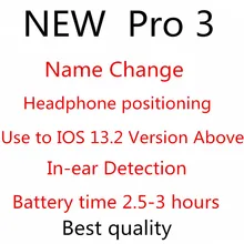 Pro 3 Tws изменение имени позиционирования Bluetooth наушники в уши обнаружения беспроводные наушники настоящая батарея гарнитура с микрофоном