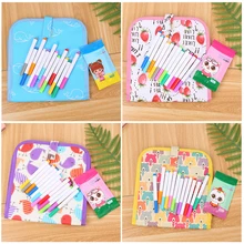 12 шт., доска для рисования водяным мелом, детский портативный набор для рисования, ПВХ, портативный мягкий мел, доска для рисования, игрушка для обучения, подарок для детей