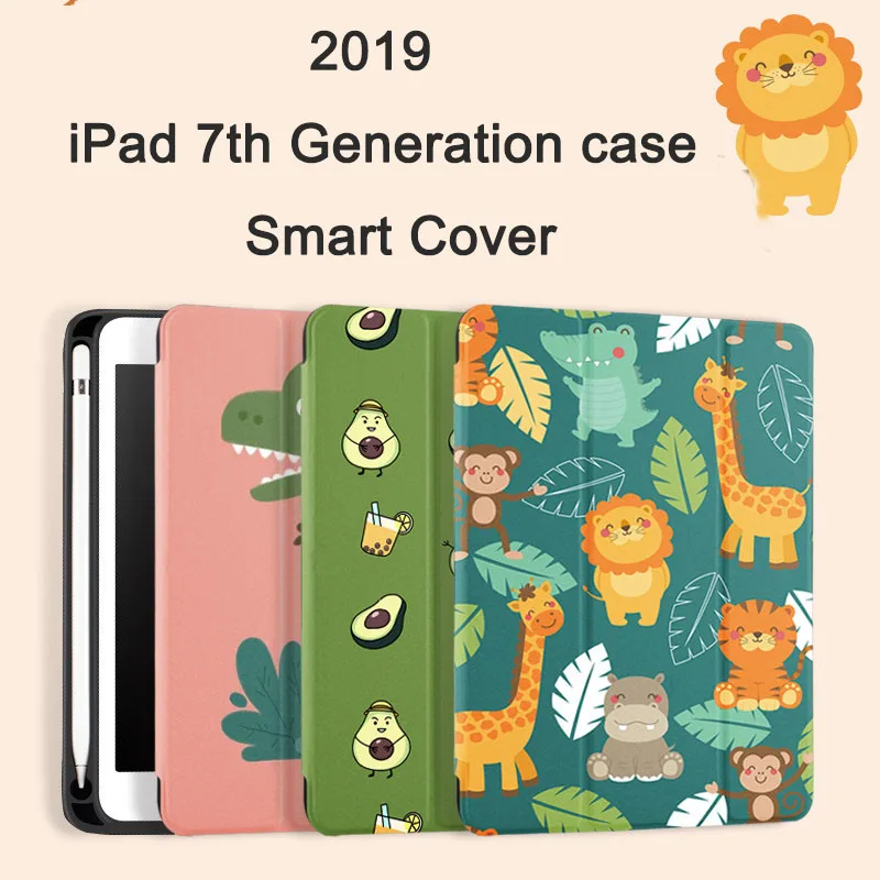 Чехол для планшета ipad 10 2 2019 чехол книжка Apple 7 дюйма A2200 A2198 A2232 умный защитный