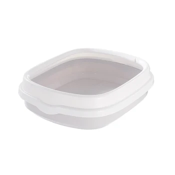 

Cat Litter Box Home Anti Impact PP Open Top Excrement Training Toilet Bedpan Easy Clean With Scoop Semi Closed Sand Portable