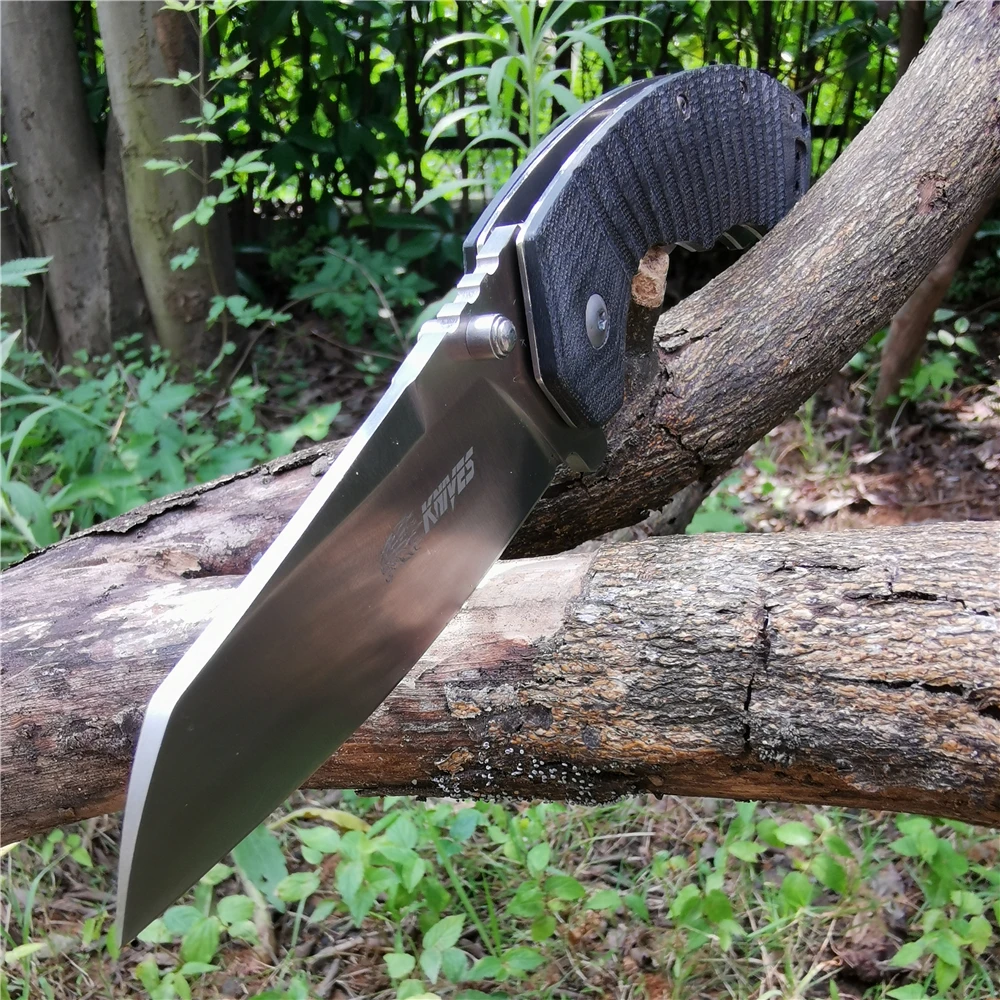 Складной нож 8Cr13Mov с рукояткой G10 Коллекционные ножи подходит для охоты кемпинга