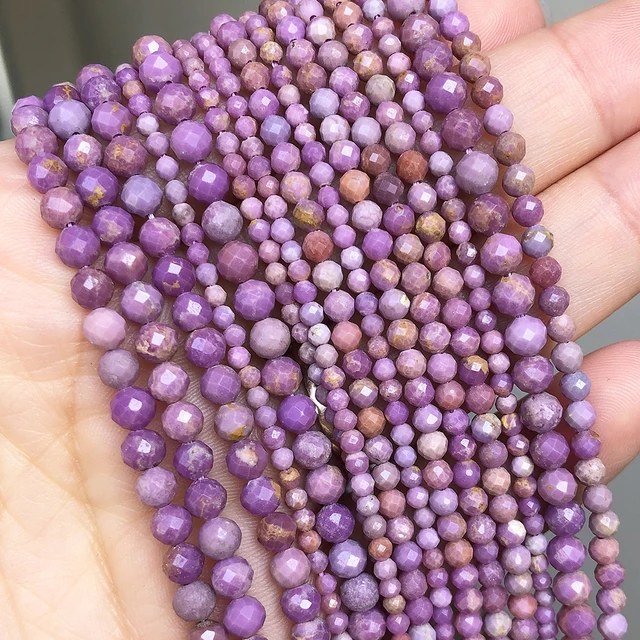 Czech Glass 2mm Firepolish Beads LUSTER OPAQUE LILAC