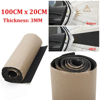 

100x20cm Car Door Protector Garage Rubber Wall Guard Bumper Safety Parking