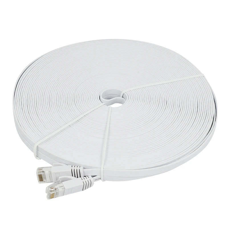 Cat 6 Ethernet Cable 100 Ft (30 Meters) Flat Slim Long Internet Network LAN Patch Cords Cat6 High Speed Computer Wire | Компьютеры и