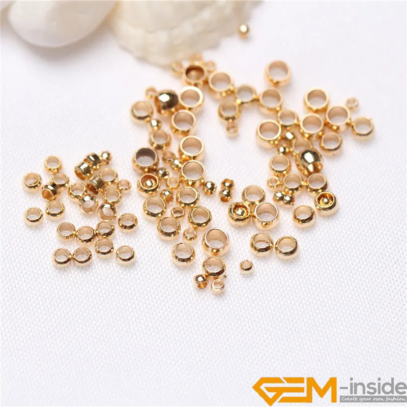 14k Gold Filled 2.0mm Stopper Bead Silicone For Jewelry Making.