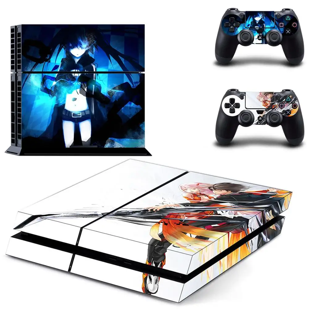 Аниме Black Rock Shooter PS4 наклейка s PS 4 Кожа Наклейка Play station 4 Pegatinas для консоли playstation 4 и 2 контроллера