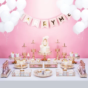 

Tobs Weeding cake stand cupcake mirroe tray lace edge cake tools home decoration dessert table decorating party suppliers