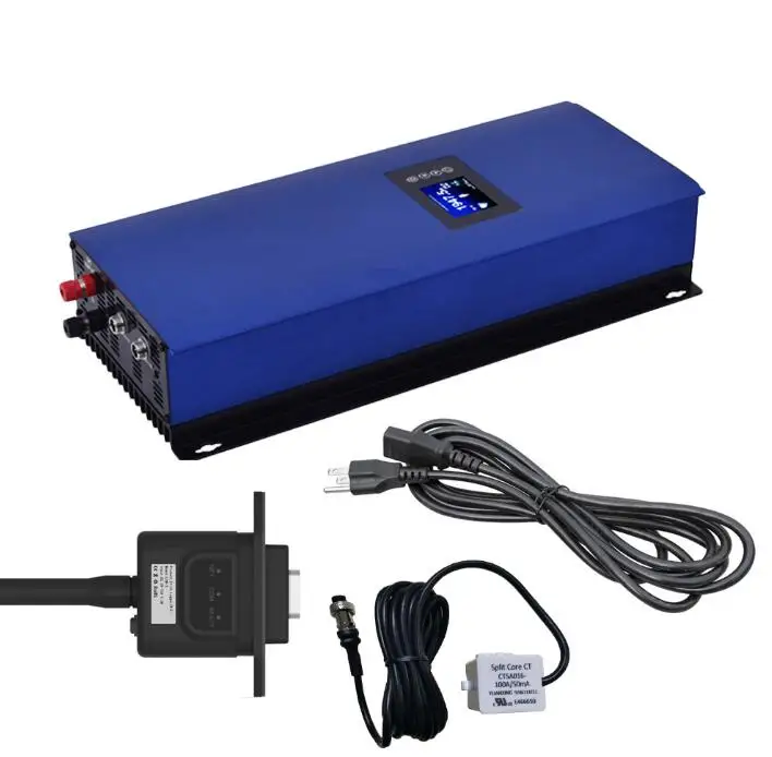 With WIFI 2000 Вт Сетка галстук инвертор с ограничителем 45-90VDC AC 220V 230V 240V lcd MPPT чистый с волновой разрядки батареи - Цвет: With WIFI