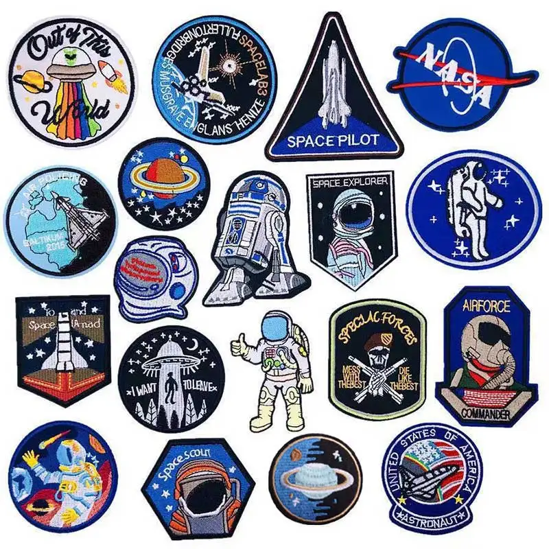 

Astronaut/Planet/Space Clothing Embroidery Iron On Transfer For Clothes Washable T-Shirt Patches Personality Embroidery Sticker