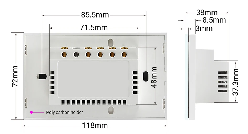 Zigbee Tuya Smart Wall Light Switch, 1/2/3/4Gang 2/3Way US WiFi Touch Switch, Smart Home Voice Remote Control, Alexa Google Home power button cap