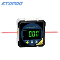 Digital Protractor Laser USB Inclinometer 360° Level Angle Finder High Precision Goniometer Magnet Tilt Measuring Tools 2