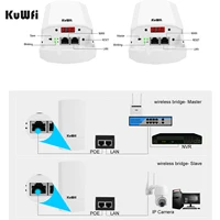KuWFi zewnętrzne Wifi Router 300 mb/s Repeater bezprzewodowy/mostek wi-fi daleki zasięg 2.4Ghz 1KM zewnętrzny CPE AP most 24V POE LAN i WAN 2