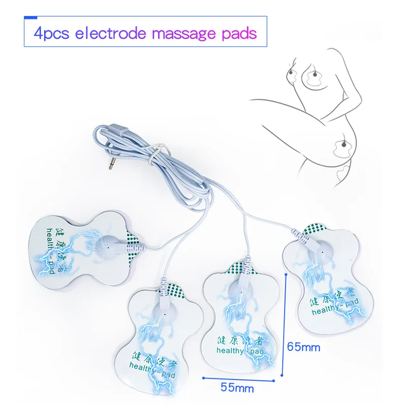 Electro Shock Nipple Clamp Clitoris Clip Labia Clip Massage Pad Strong BDSM Electro Stimulate Breast Flirting Sex Toy For Couple electro sex toys electric sex toys