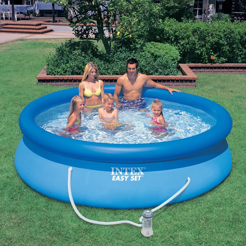 INTEX круглая скобка бассейн piscina надувной взрослый открытый большой детский