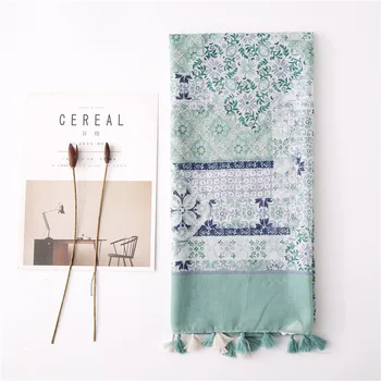 

шарф женский 2020 women BOHO LONG print hijab scarf winter AUTUMN fresh Pashmina Stole Muslim Hijab Sjaal