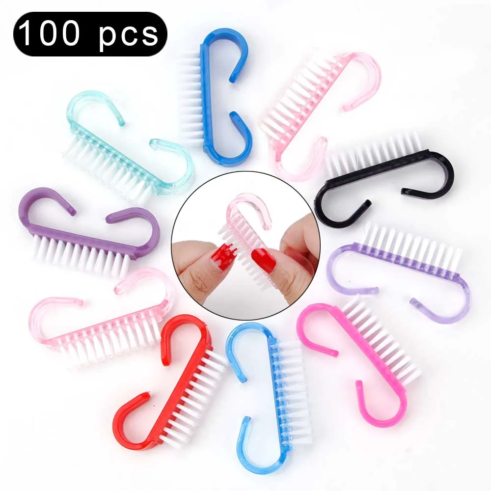 Nail Cleaning Brush 10/50/100pcs Fingernail Scrub Cleaning Brushes For