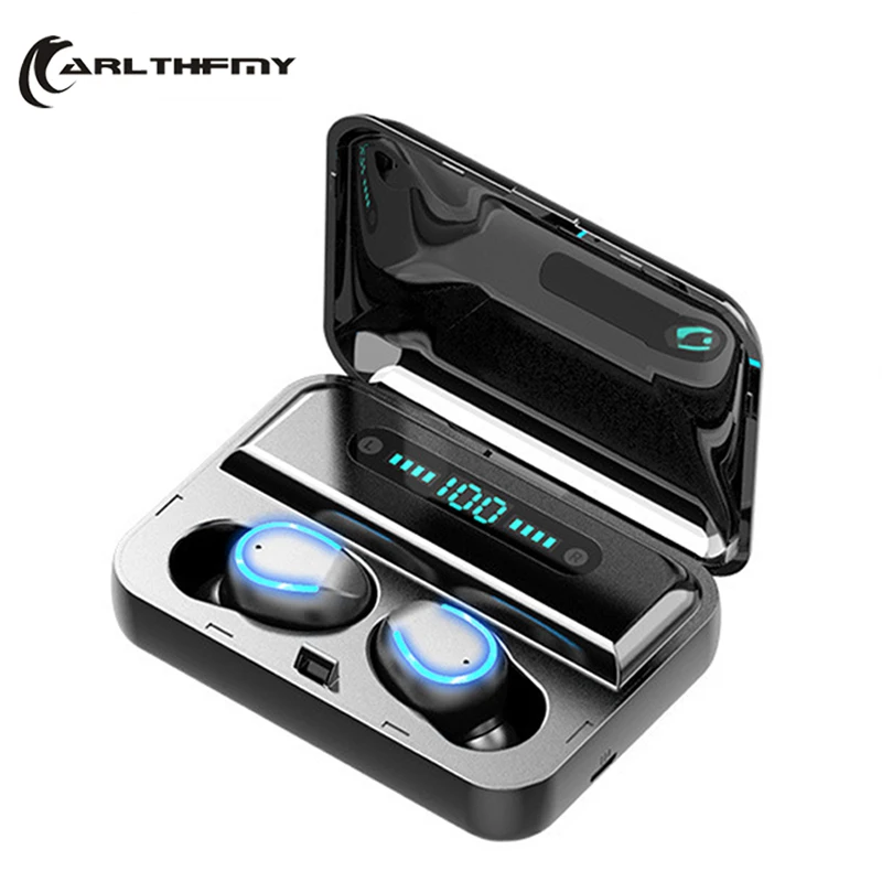 F9-5 Bluetooth v5.0 TWS беспроводные наушники сенсорная гарнитура с отпечатком пальца Hi-Fi