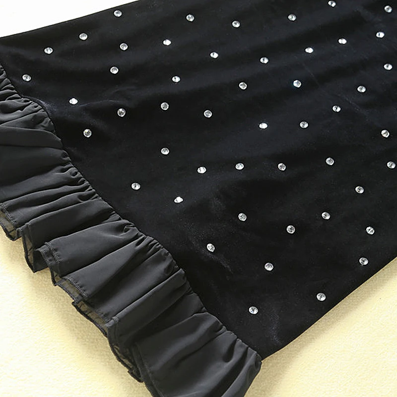 Diamonds Long Dress Runway High Quality Autumn