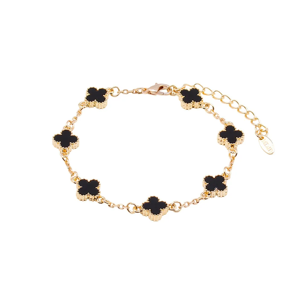 

Four-leaf Clover Crystal Bracelet 2019 New Style Simple Indie Women's Bracelet Jewelry Lucky Beaded Valentine's Day Present