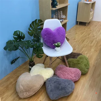 

Heart Shaped Beautiful Sofa Waist Throw Cushion Case for Home Decor Sofa Cushions Girls Velvet Throw Gift Decorativos Cojines