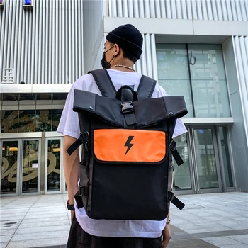 

2020 newest fashion men women large capacity lightning backpack nylon bagpack school bag student unisex Couple lover bagpack bag