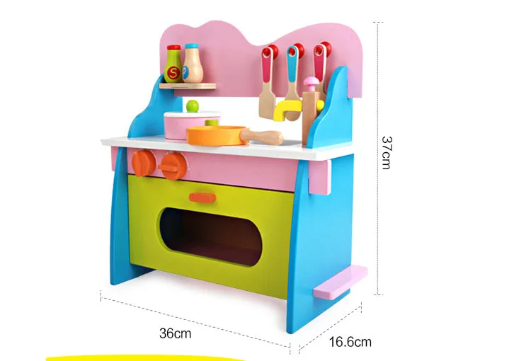 Wooden colorful disassembly gas stove puzzle simulation baby mini kitchen early childhood education play toys