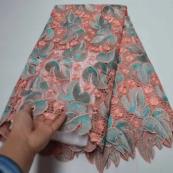 

Latest Swiss Voile lace in Switzerland 2020 High Quality Dubai Beads fabric Guipure voile lace Nigerian Cord lace fabrics 5Yards