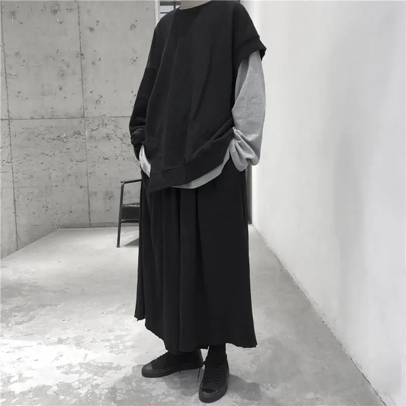 XITAO Black Irregular Sweatshirt Women Clothes Pullover Korea Fashion Elegant Small Fresh Casual Style Sweatshirt WQR1857