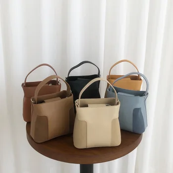 

New Women Bucket Shoulder Bag PU Leather Female Crossbody Bag Ladies messenger Bags PU High quality Travel capacity handbag