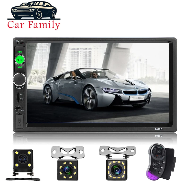 

Car Audio Player Bluetooth Stereo FM Radio Car MP5 7010B SD AUX USB 5V Charger Auto Electronics Subwoofer 2 Din Autoradio