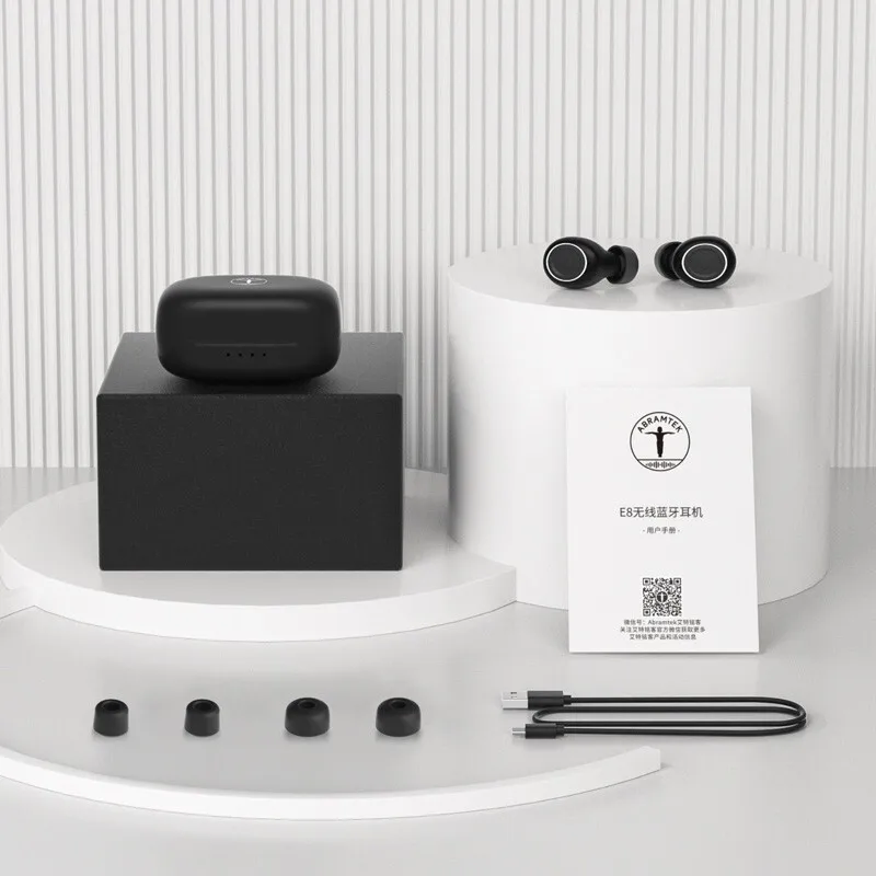 AbramTek 5.0 Bluetooth Earphones Wireless Stereo bass Headset Gaming Outdoor Sport IPX7 waterproof Noise-cancelling Earphone