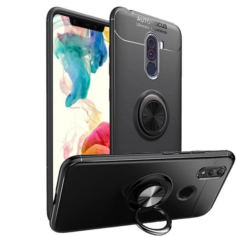 

Original Magnetic Holder Protective Cover For Xiaomi Redmi Note 8 Pro Ring Bracke Case Xiomi Redmi Note8 7 5 Soft Silicone Case