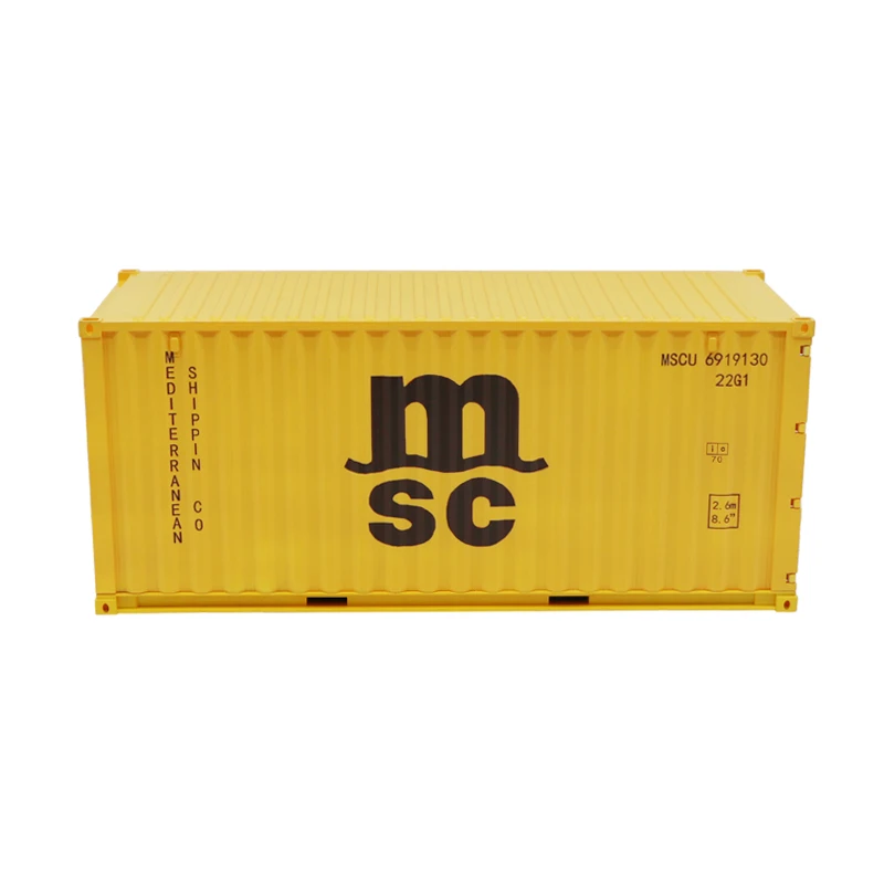 Collectible Toy Model Gift 1:20 Scale Mediterranean MSC 20 GP Truck Shipping Container For Business Decoration | Игрушки и хобби